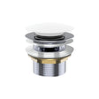 Universal Pull-Out/Pop-Up Brass Cap Bath Waste with Overflow, Matte White fienza