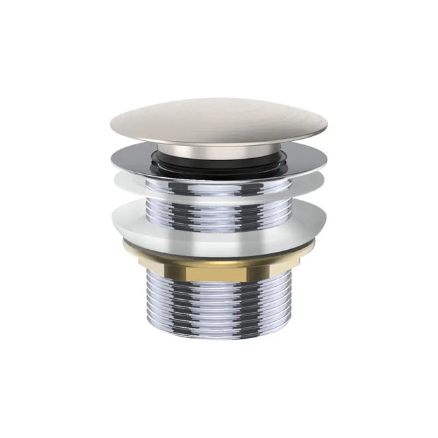 Universal Pull-Out/Pop-Up Brass Cap Bath Waste, Non-Overflow, Brushed Nickel fienza