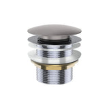 Universal Pull-Out/Pop-Up Brass Cap Bath Waste, Non-Overflow, Gun Metal fienza