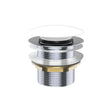 Universal Pull-Out/Pop-Up Brass Cap Bath Waste, Non-Overflow, Gloss White fienza