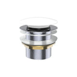 Universal Pull-Out/Pop-Up Brass Cap Bath Waste, Non-Overflow, Gloss White fienza
