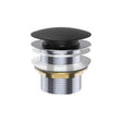 Universal Pull-Out/Pop-Up Brass Cap Bath Waste, Non-Overflow, Matte Black fienza