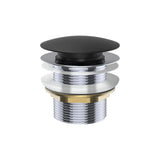 Universal Pull-Out/Pop-Up Brass Cap Bath Waste, Non-Overflow, Matte Black fienza