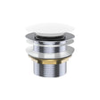 Universal Pull-Out/Pop-Up Brass Cap Bath Waste, Non-Overflow, Matte White fienza