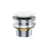 Universal Pull-Out/Pop-Up Brass Cap Bath Waste, Non-Overflow, Matte White fienza