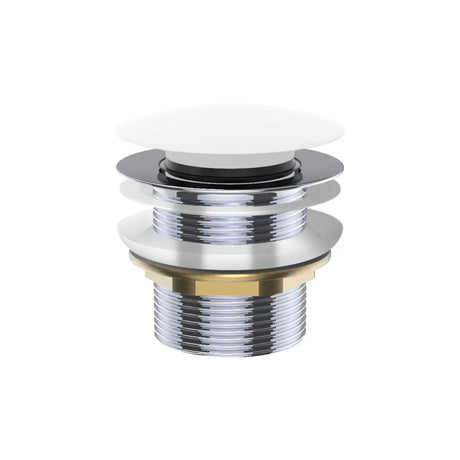 Universal Pull-Out/Pop-Up Brass Cap Bath Waste, Non-Overflow, Matte White fienza