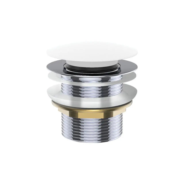 Universal Pull-Out/Pop-Up Brass Cap Bath Waste, Non-Overflow, Matte White fienza
