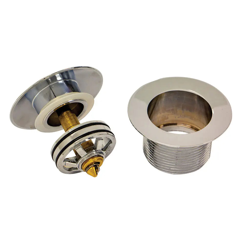 Universal Pull-Out/Pop-Up Brass Cap Bath Waste with Overflow, Gun Metal fienza