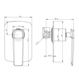 ESPERIA - Black & Rose Gold Wall Mixer Aquaperla