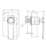 ESPERIA - Brushed Brass Wall Mixer Aquaperla