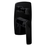 Bellino High Gloss Black Wall Mixer with Diverter Aquaperla