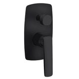 Bellino Matte Black Wall Mixer with Diverter Aquaperla