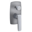 Bellino Brushed Nickel Wall Mixer with Diverter Aquaperla