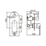 Persano Matte Black Mixer Diverter Aquaperla