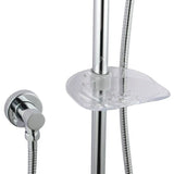 Chrome Shower Rail with Soap Dish Aquaperla