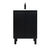 Brighton Freestanding PVC Vanity 600mm (Matte Black) Poseidon