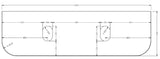 Adair Curved Fluted Wall Hung Vanity - Walnut Wood 1500mm x 450mm (Stone Top & Basins are Included) Bagno D'Oro