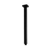 400mm Black Ceiling Shower Arm Aquaperla