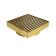 115mm Brushed Gold Grill Square Floor Waste Somer