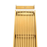 Wide Brushed Gold Linear Floor Grate 600~3000 (L) X 100 (W) MM Somer
