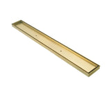 Wide Brushed Gold Tile Insert Floor Grate 600~3000 (L) X 100 (W) MM Somer