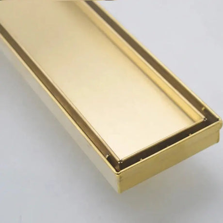Wide Brushed Gold Tile Insert Floor Grate 600~3000 (L) X 100 (W) MM Somer