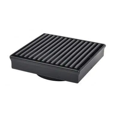 Matte Black 115mm Square Grill Floor Waste Somer