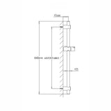 Black Shower Rail Aquaperla