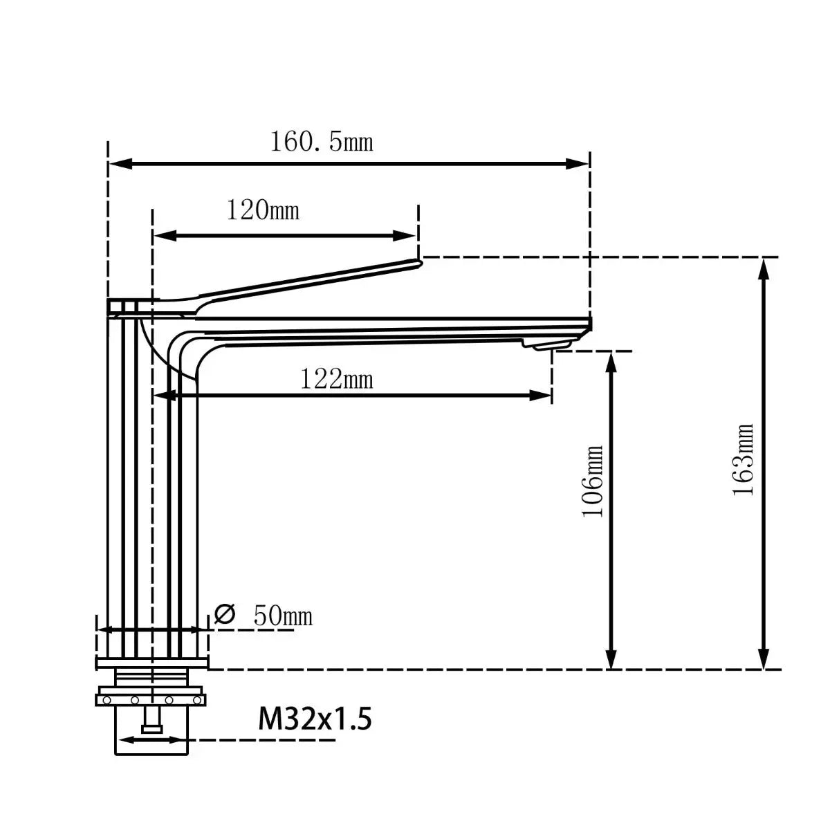 RUSHY - Chrome Basin Mixer Aquaperla