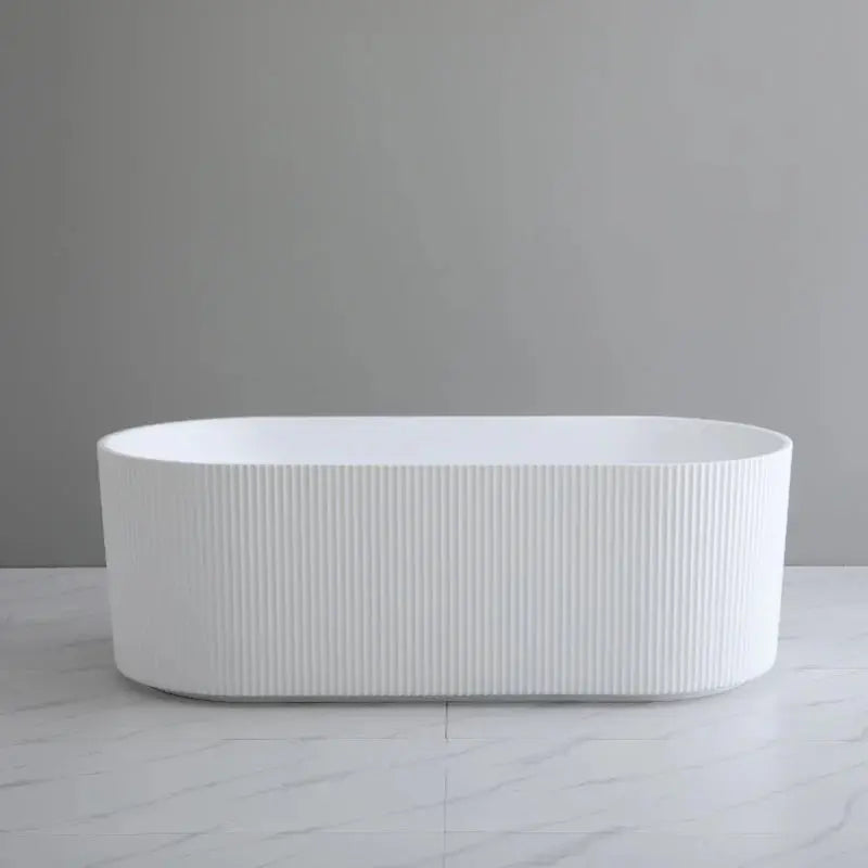 Oval Fluted Freestanding Bath 1500X750X580MM Poseidonbk