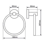 LUCID PIN - Chrome Towel Ring Aquaperla