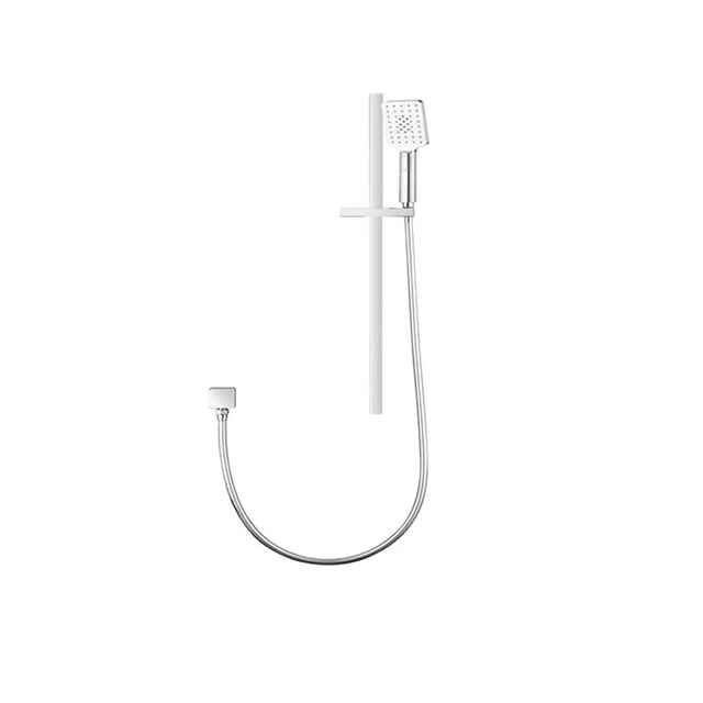 Chrome Shower Rail with Handheld Shower Aquaperla
