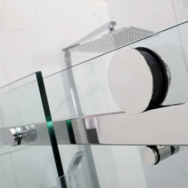 Frameless Adjustable Over Bath Wall to Wall Sliding Shower Screen ozcovey