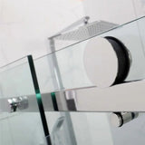 Frameless Adjustable Over Bath Wall to Wall Sliding Shower Screen ozcovey