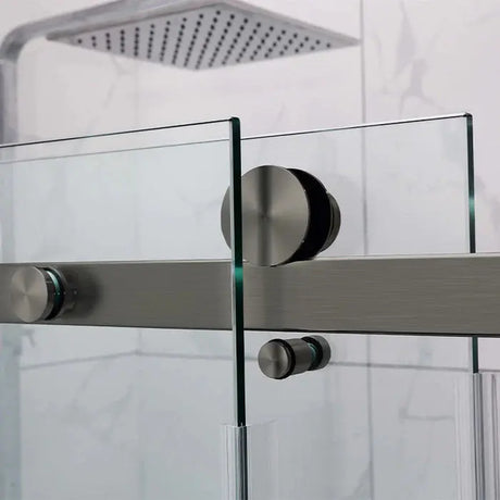 Frameless Adjustable Over Bath Wall to Wall Sliding Shower Screen ozcovey