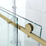 Frameless Adjustable Over Bath Wall to Wall Sliding Shower Screen ozcovey