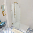 Frameless Clear Arched Fixed Panel Shower Screen ozcovey
