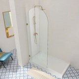 Frameless Clear Arched Fixed Panel Shower Screen ozcovey