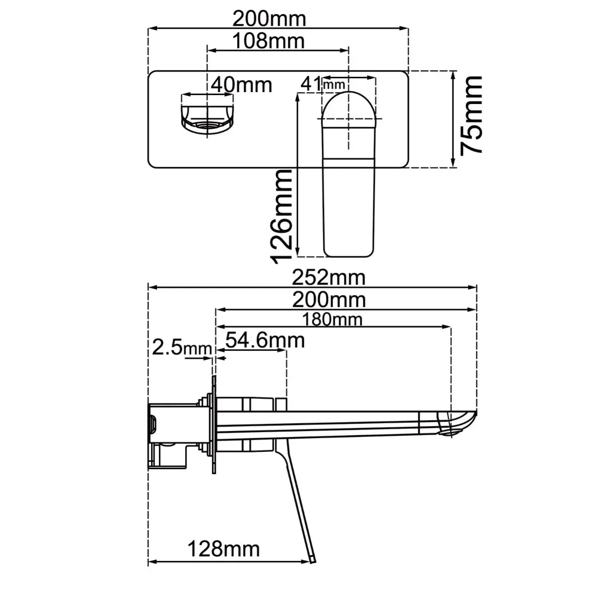 RUSHY - Chrome Spout Mixer Aquaperla