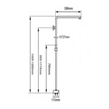 Chrome Shower Rail Aquaperla