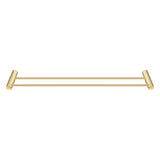 600mm Brushed Brass Double Towel Rail Aquaperla