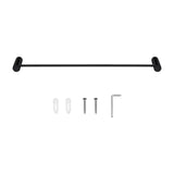600mm Black Single Towel Rail Aquaperla