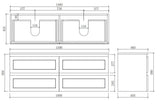 Fremantle PVC Wall Hung Cabinet Vanity 1500mm (Matte White) (Single/Double Bowl) Poseidon