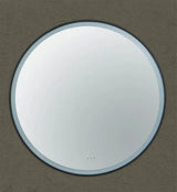 Luna Matte Black Round Touchless 800 X 800 Framed LED Mirror - Three Light Temperatures Poseidonbk