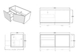 Bellevue Slim PVC Wall Hung Vanity 900 (Prime Oak) Poseidon