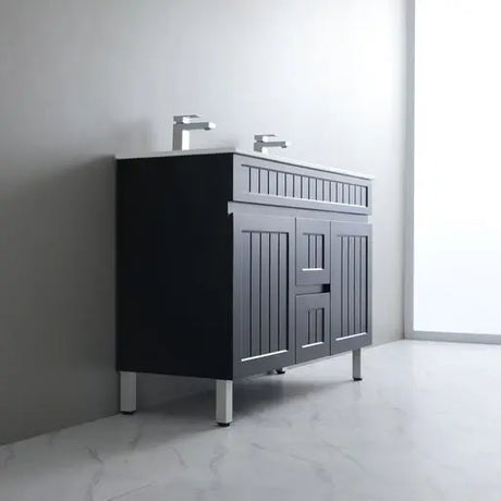 ACACIA SHAKER PVC Floor Vanity 1200mm (Double Bowl) Poseidon