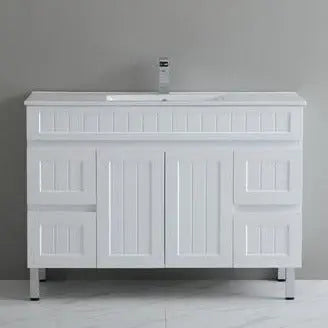 ACACIA SHAKER PVC Floor Vanity 1200mm (Single Bowl) Poseidon