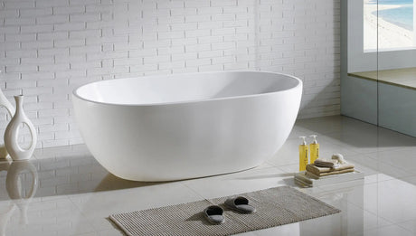 Olivia Gloss White Free Standing Bathtub 1300*700*560 mm Poseidonbk