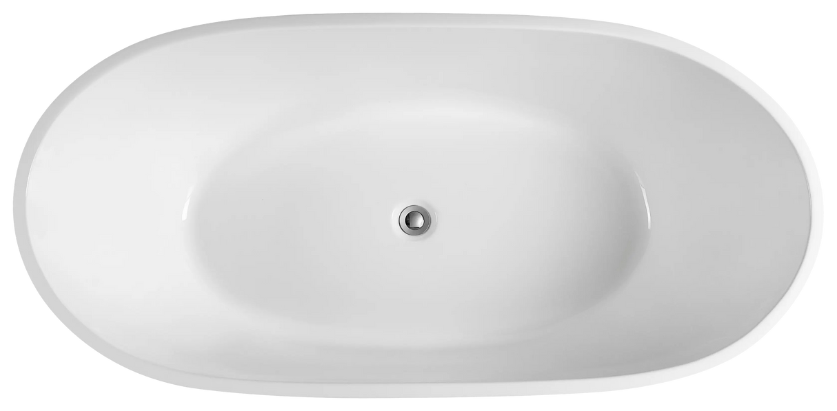 Olivia Gloss White Free Standing Bathtub 1300*700*560 mm Poseidonbk