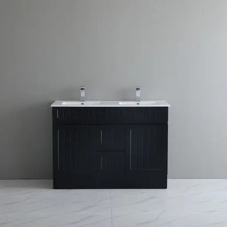 ACACIA SHAKER PVC Floor Vanity 1200mm (Double Bowl) Poseidon